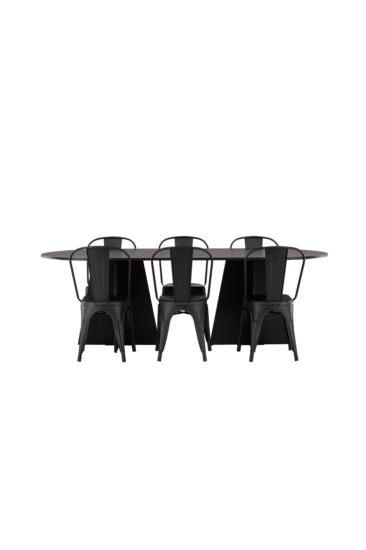 Bootcut Matbord med Tempe Stolarna – 115x230