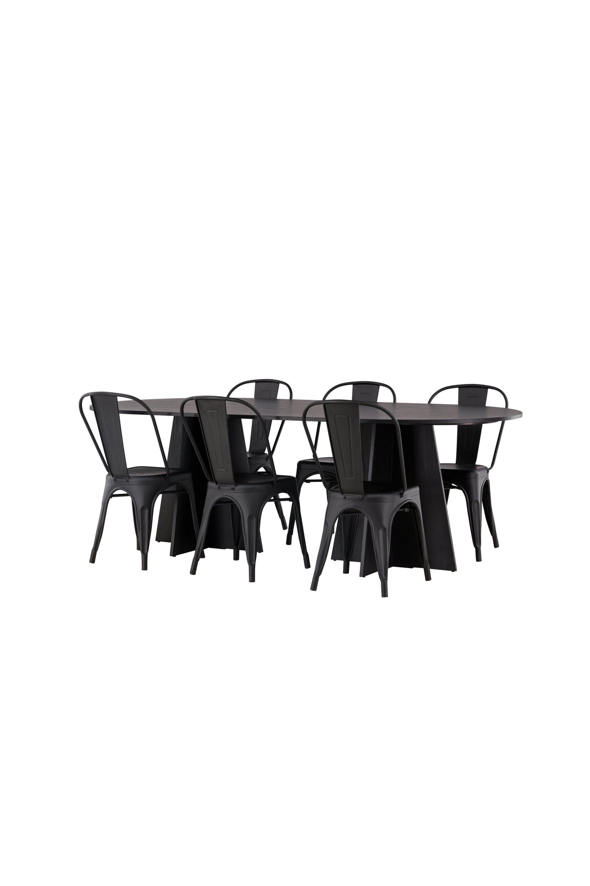 Bootcut Matbord med Tempe Stolarna – 115x230