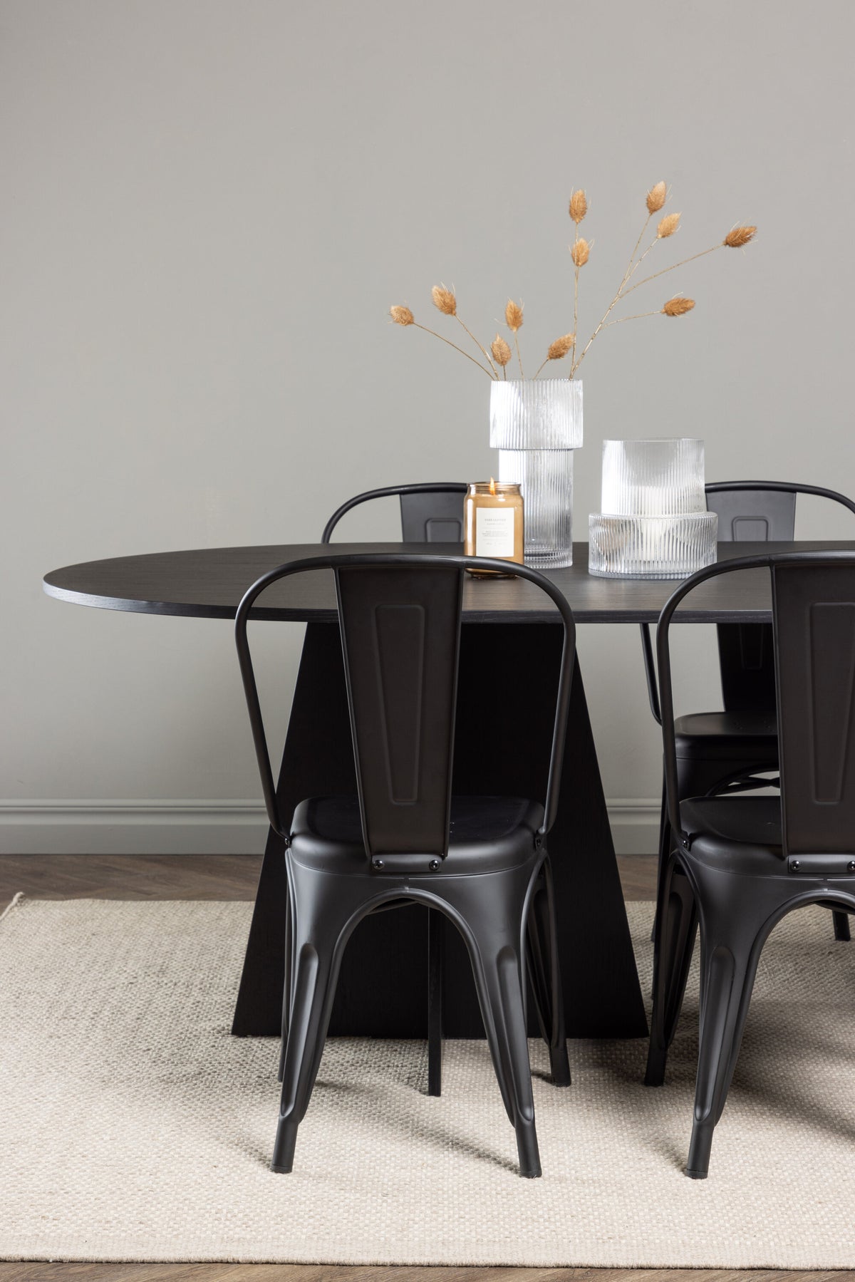 Bootcut Matbord med Tempe Stolarna – 115x230