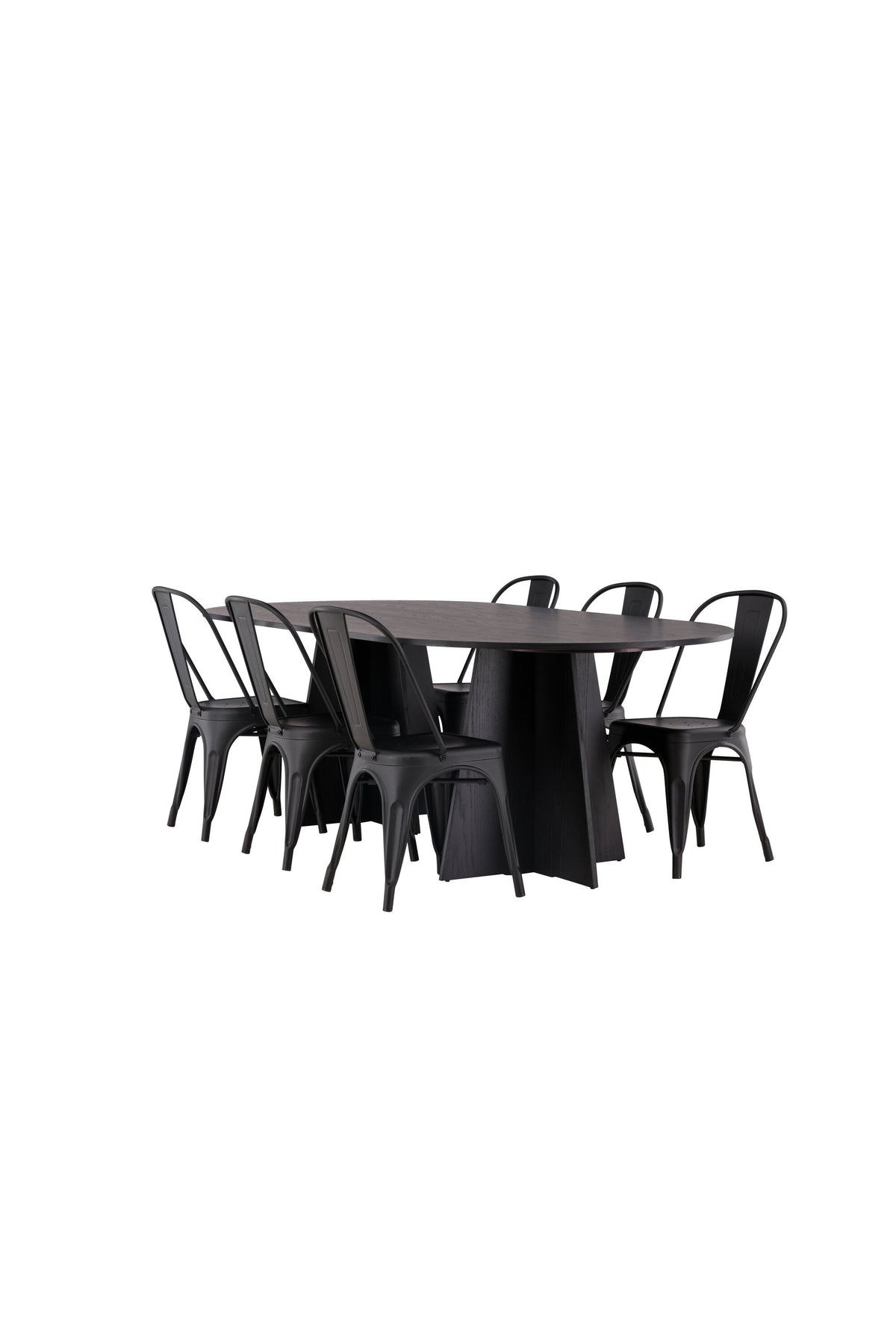 Bootcut Matbord med Tempe Stolarna – 115x230