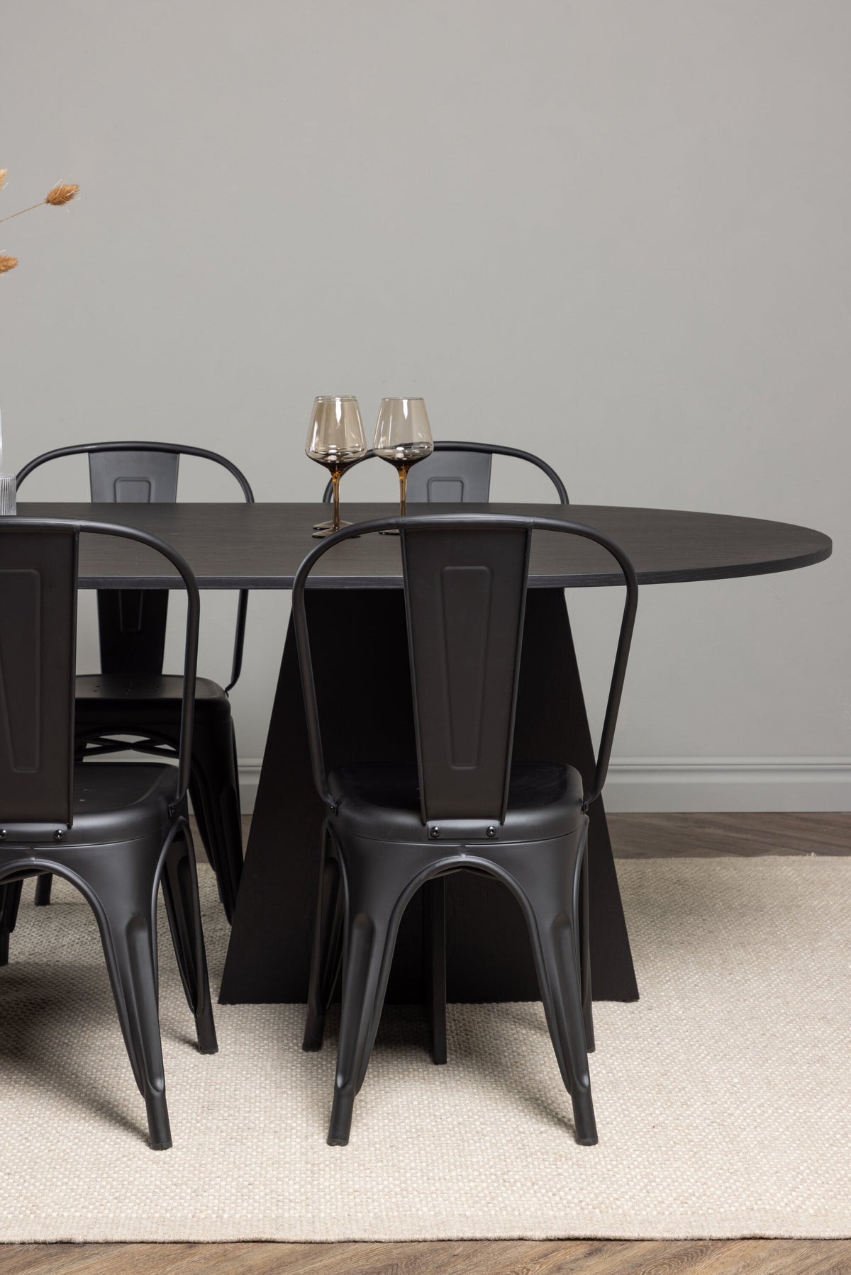Bootcut Matbord med Tempe Stolarna – 115x230