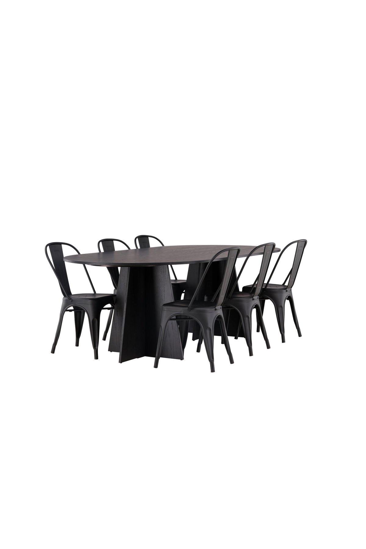 Bootcut Matbord med Tempe Stolarna – 115x230