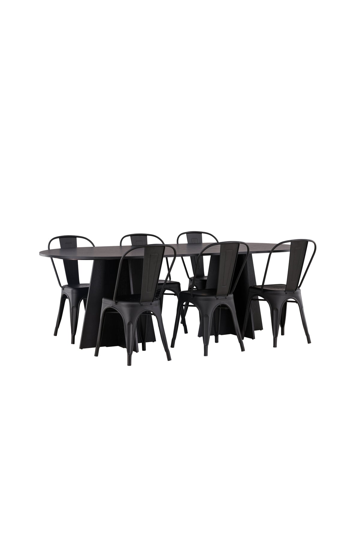 Bootcut Matbord med Tempe Stolarna – 115x230