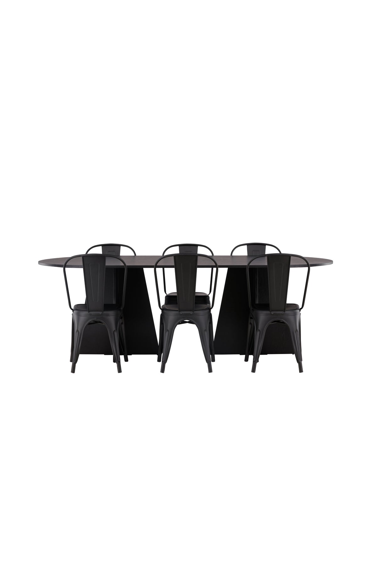 Bootcut Matbord med Tempe Stolarna – 115x230