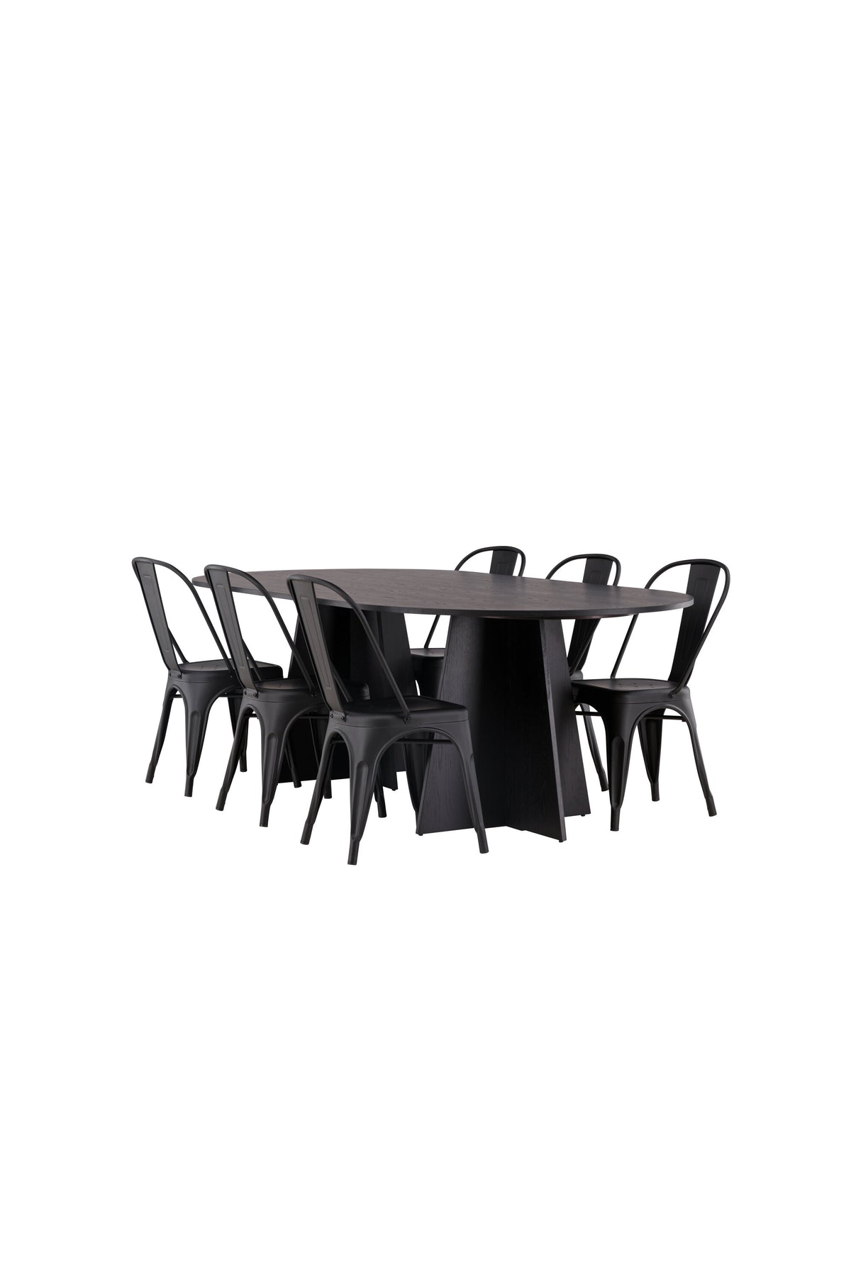 Bootcut Matbord med Tempe Stolarna – 115x230