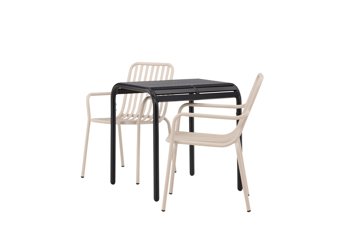 Borneo Rektangulär Matgrupp – Bord: 75x70x70 Stol: 64x85x57