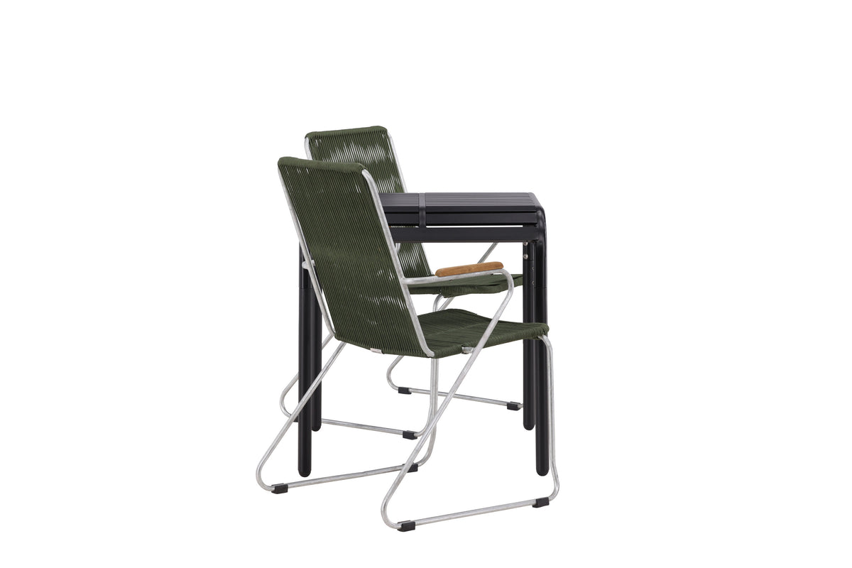 Borneo Rektangulär Matgrupp – Bord: 75x70x70 Stol: 63x93x60