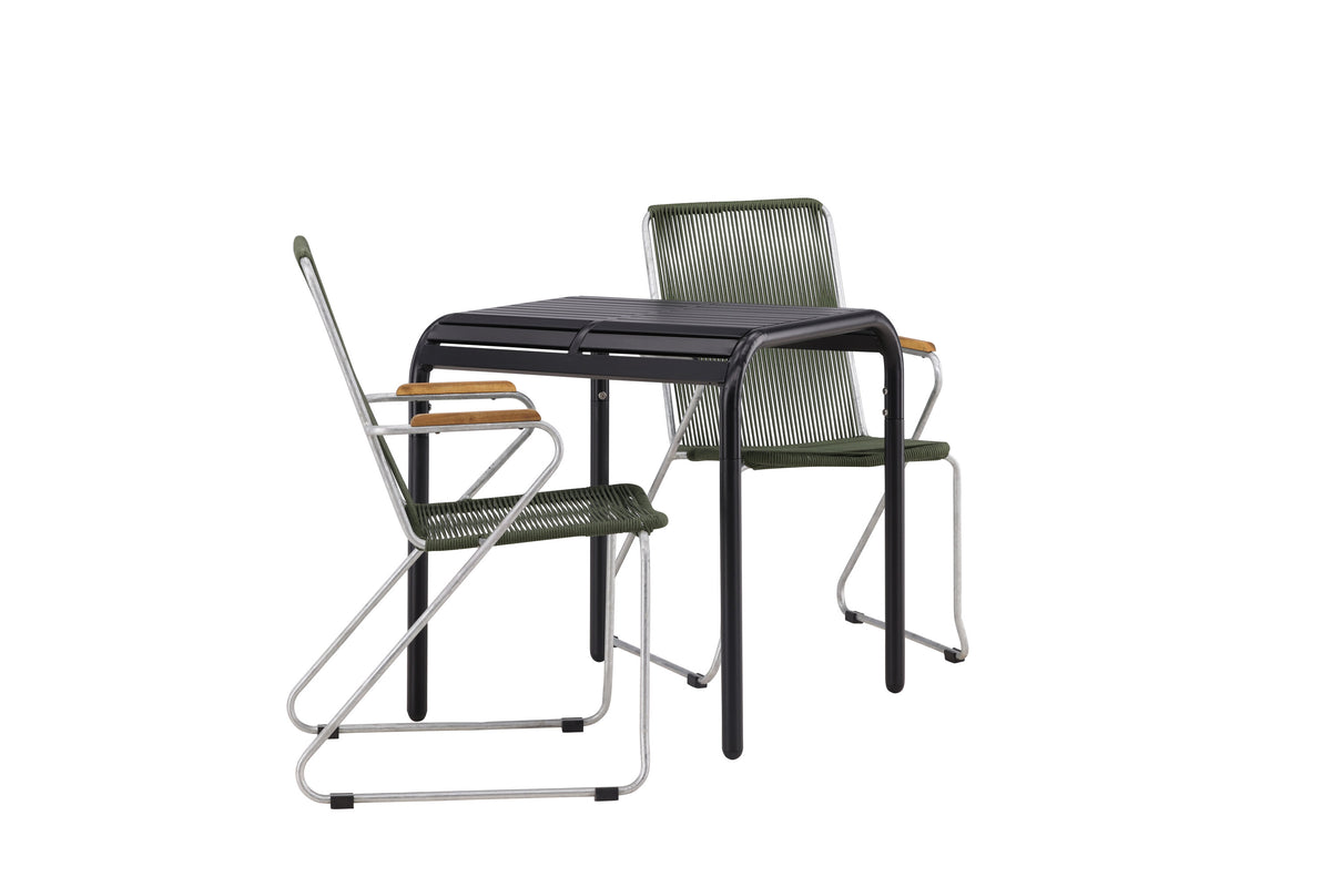 Borneo Rektangulär Matgrupp – Bord: 75x70x70 Stol: 63x93x60