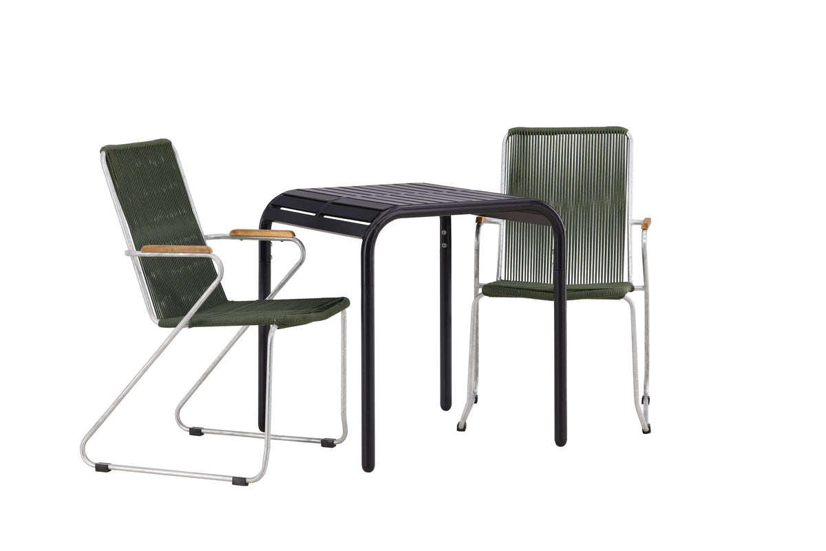 Borneo Rektangulär Matgrupp – Bord: 75x70x70 Stol: 63x93x60