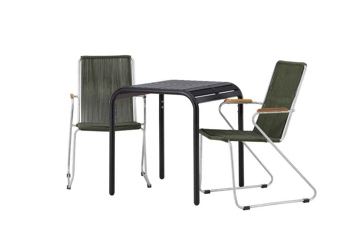 Borneo Rektangulär Matgrupp – Bord: 75x70x70 Stol: 63x93x60