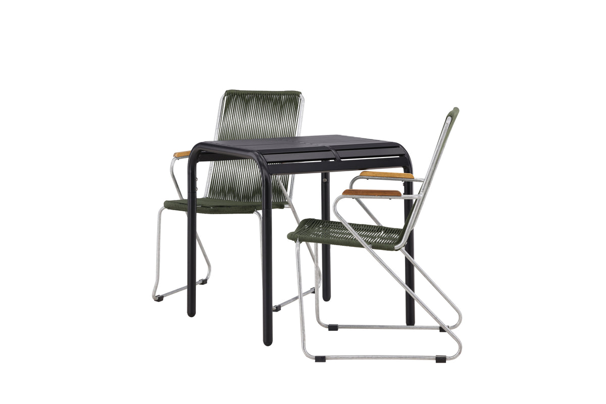 Borneo Rektangulär Matgrupp – Bord: 75x70x70 Stol: 63x93x60