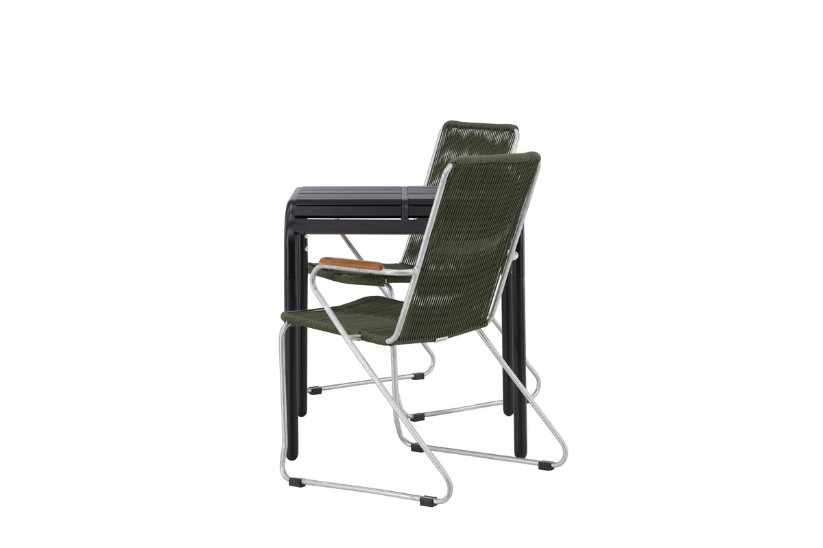 Borneo Rektangulär Matgrupp – Bord: 75x70x70 Stol: 63x93x60