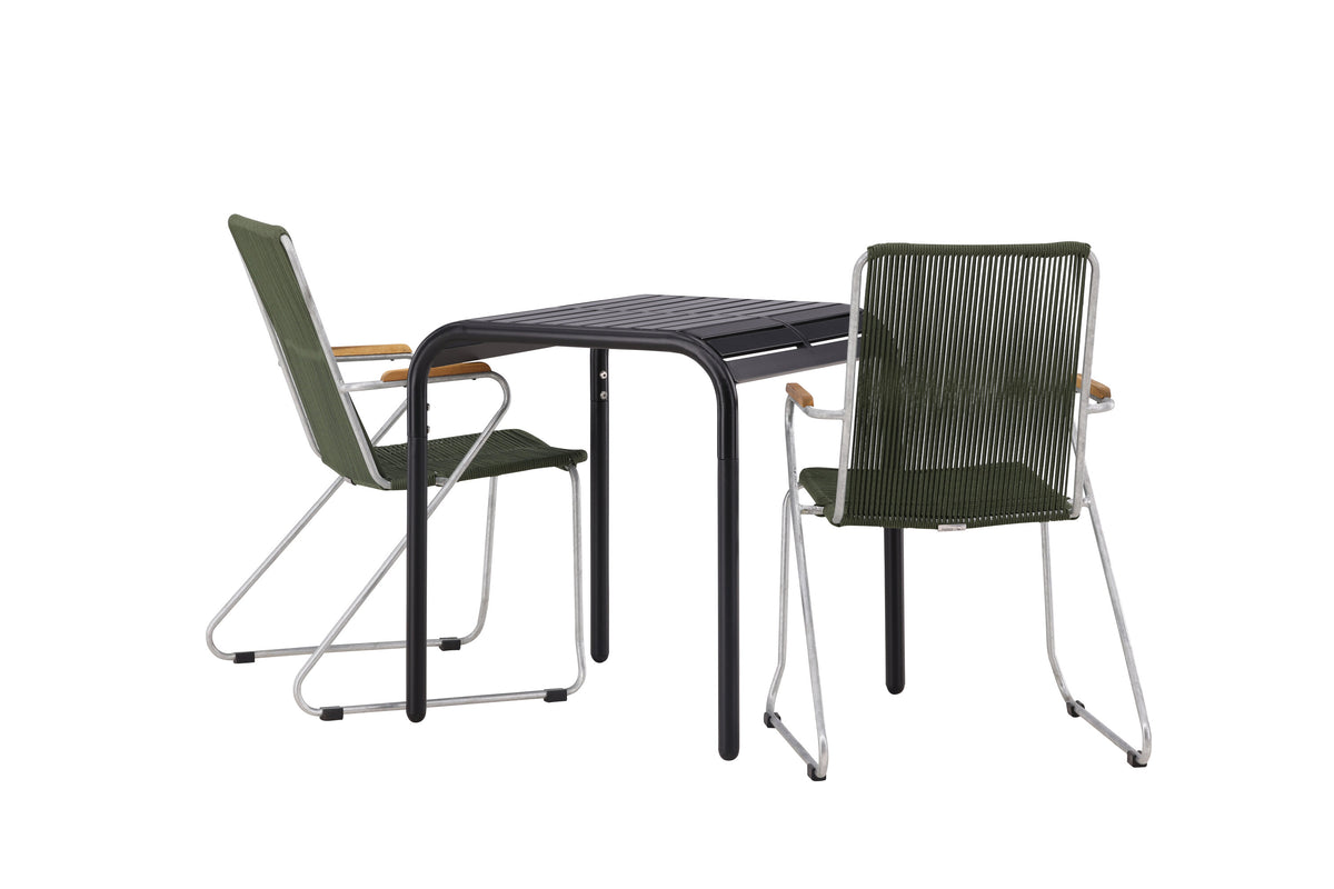 Borneo Rektangulär Matgrupp – Bord: 75x70x70 Stol: 63x93x60