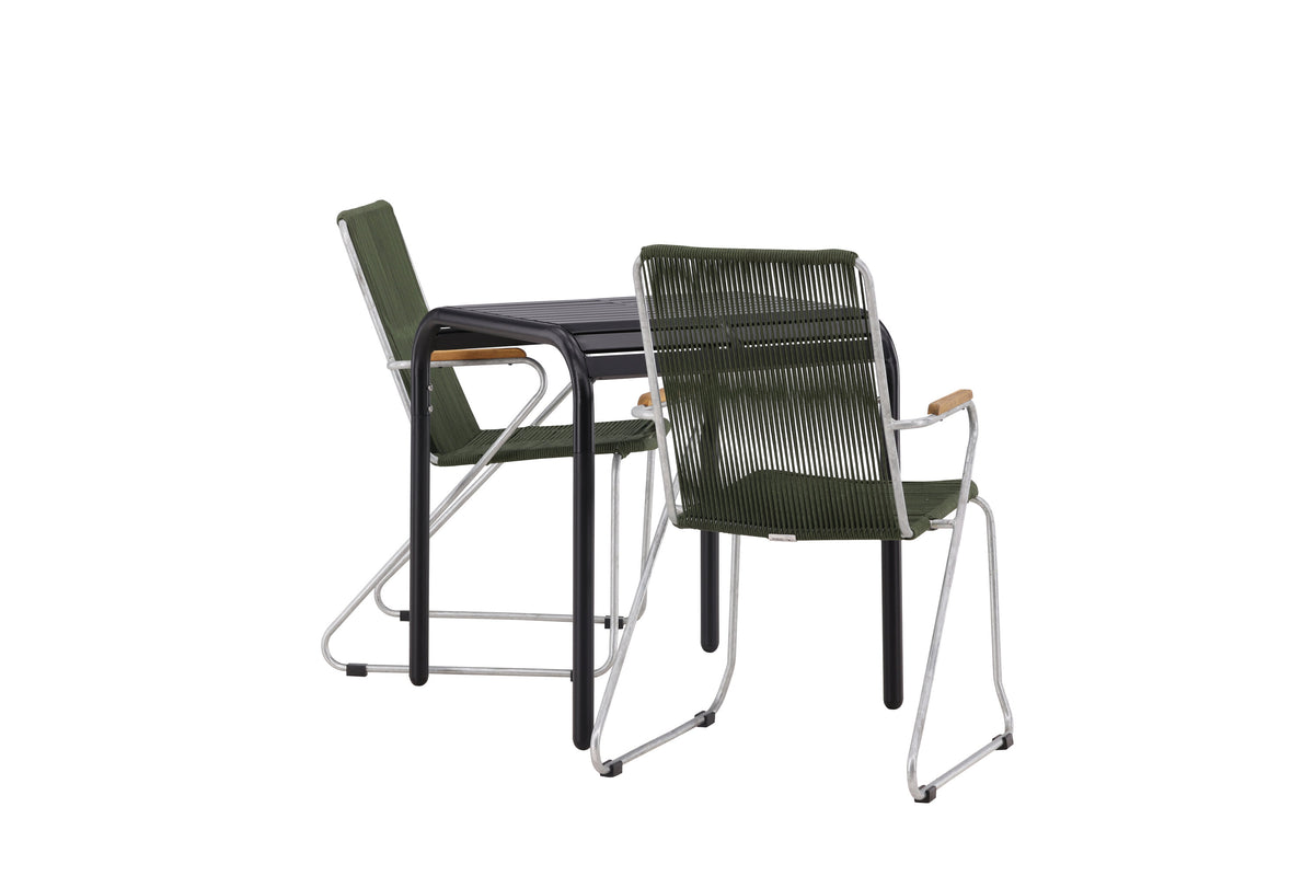 Borneo Rektangulär Matgrupp – Bord: 75x70x70 Stol: 63x93x60