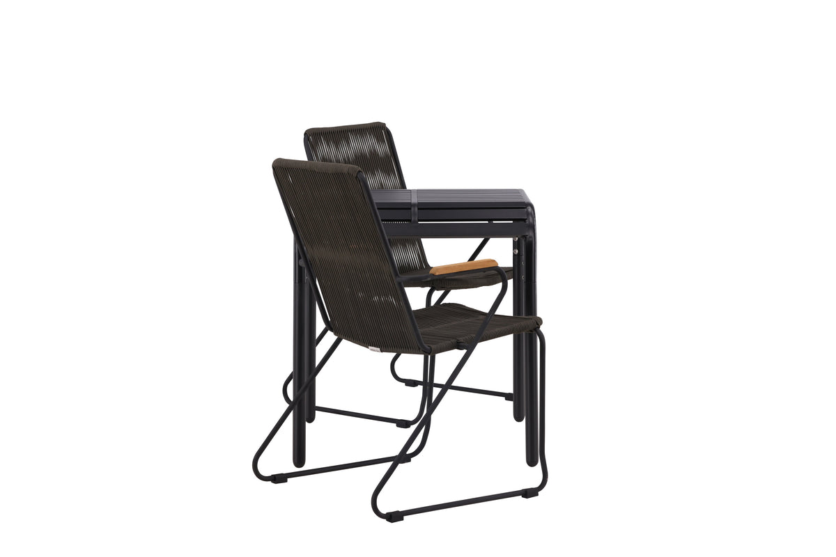Borneo Rektangulär Matgrupp – Bord: 75x70x70 Stol: 63x93x60