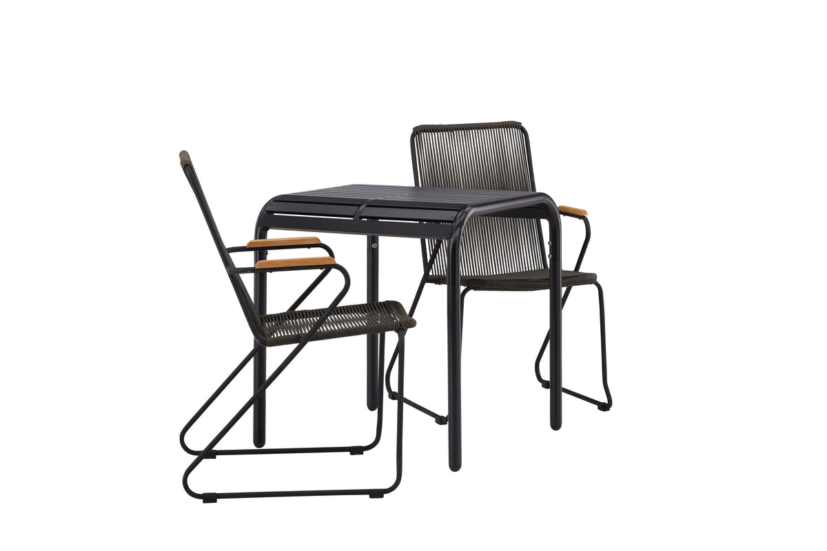 Borneo Rektangulär Matgrupp – Bord: 75x70x70 Stol: 63x93x60