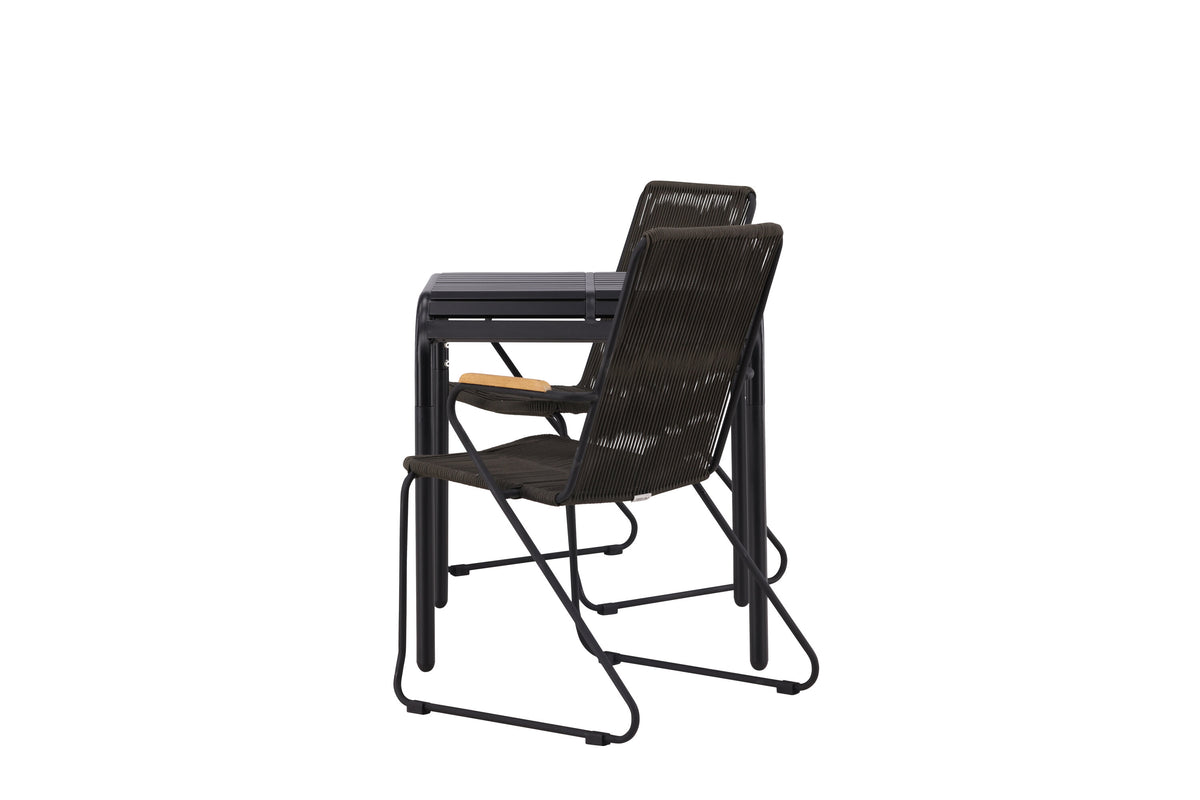 Borneo Rektangulär Matgrupp – Bord: 75x70x70 Stol: 63x93x60