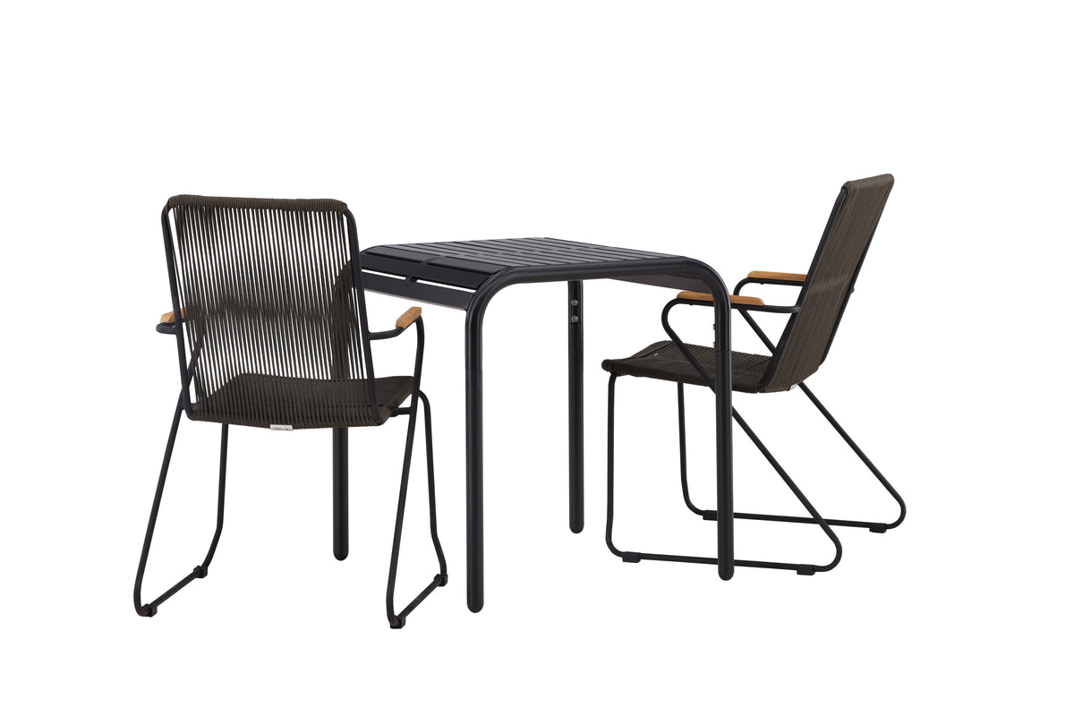 Borneo Rektangulär Matgrupp – Bord: 75x70x70 Stol: 63x93x60