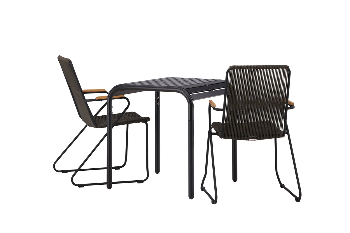 Borneo Rektangulär Matgrupp – Bord: 75x70x70 Stol: 63x93x60
