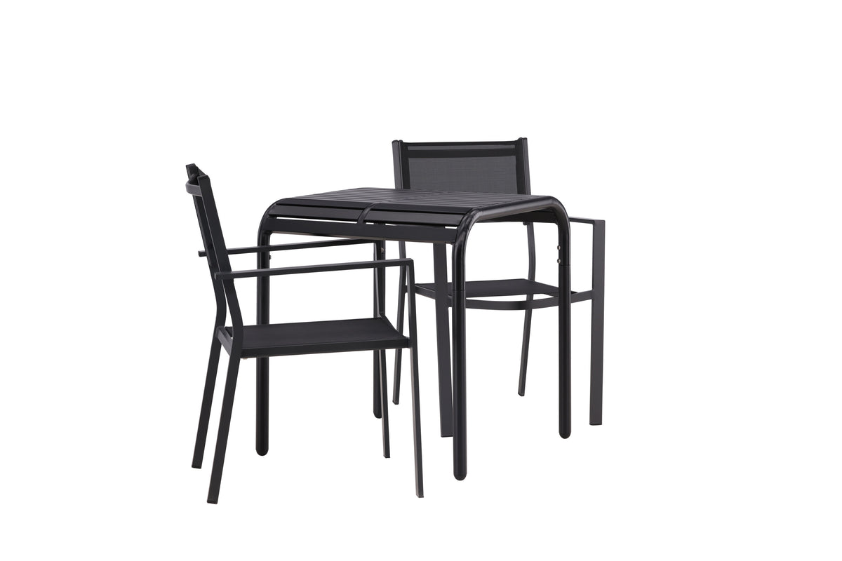 Borneo Rektangulär Matgrupp – Bord: 75x70x70 Stol: 60,5x88x56,5