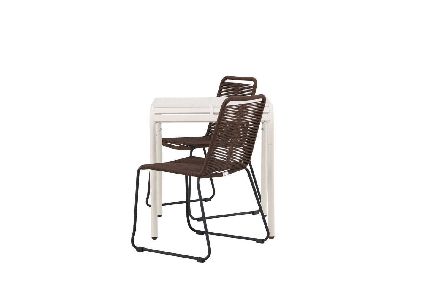 Borneo Rektangulär Matgrupp – Bord: 75x70x70 Stol: 59x86x57