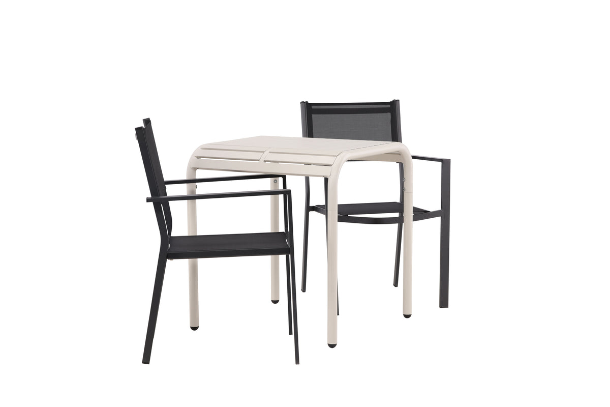 Borneo Rektangulär Matgrupp – Bord: 75x70x70 Stol: 60,5x88x56,5
