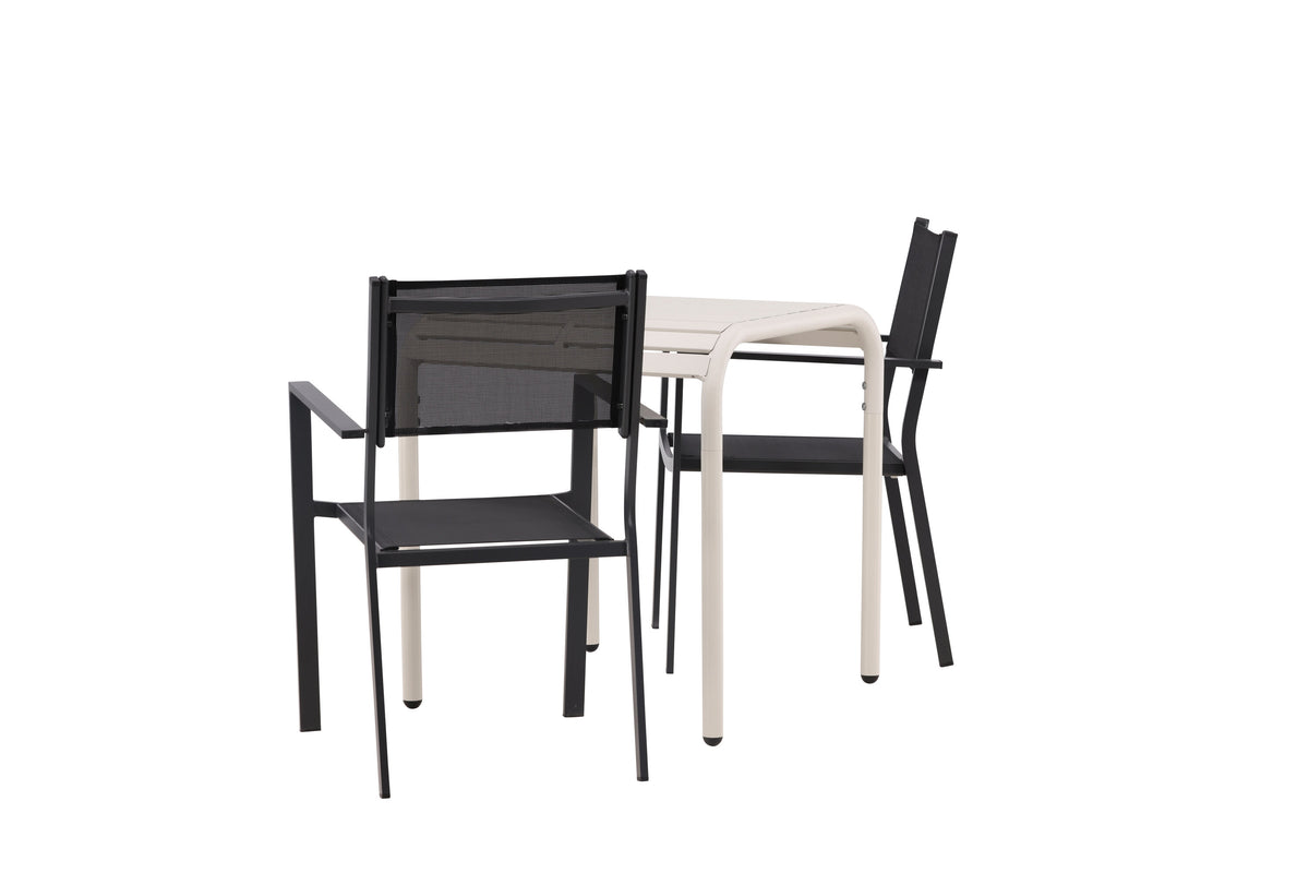 Borneo Rektangulär Matgrupp – Bord: 75x70x70 Stol: 60,5x88x56,5