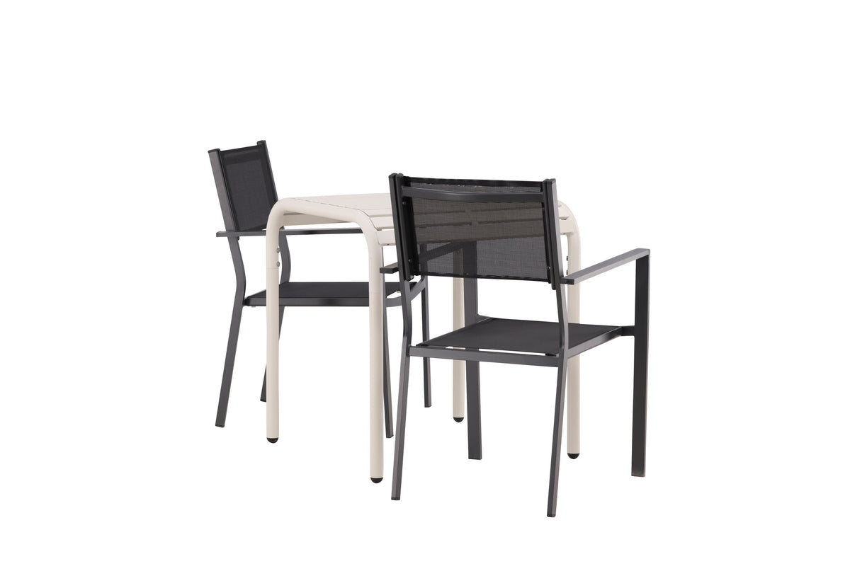 Borneo Rektangulär Matgrupp – Bord: 75x70x70 Stol: 60,5x88x56,5