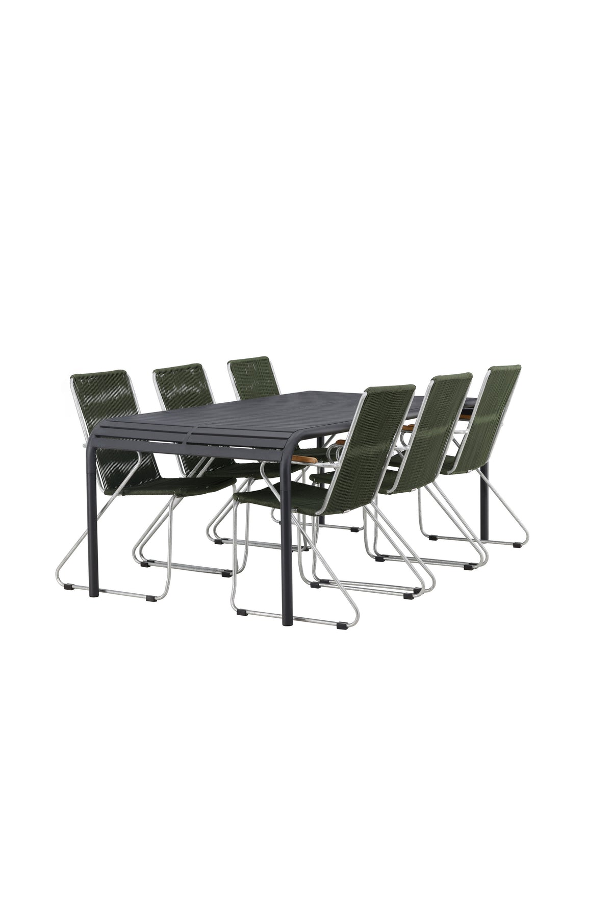 Borneo Matbord med Bois Stolarna – Bord: 75x200x100 Stol: 63x93x60