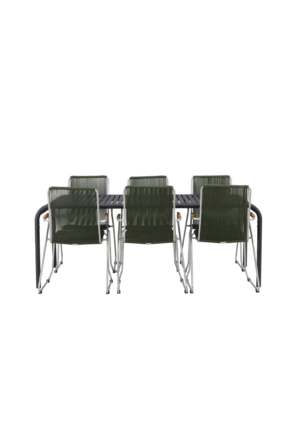 Borneo Matbord med Bois Stolarna – Bord: 75x200x100 Stol: 63x93x60