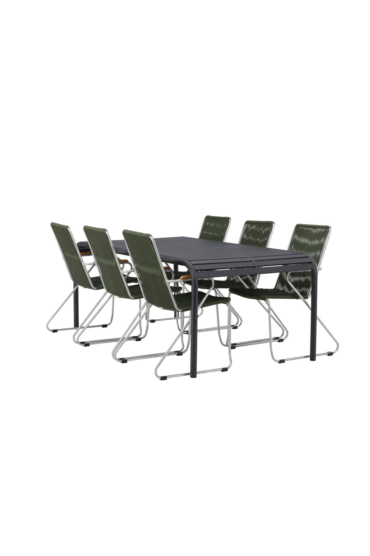 Borneo Matbord med Bois Stolarna – Bord: 75x200x100 Stol: 63x93x60
