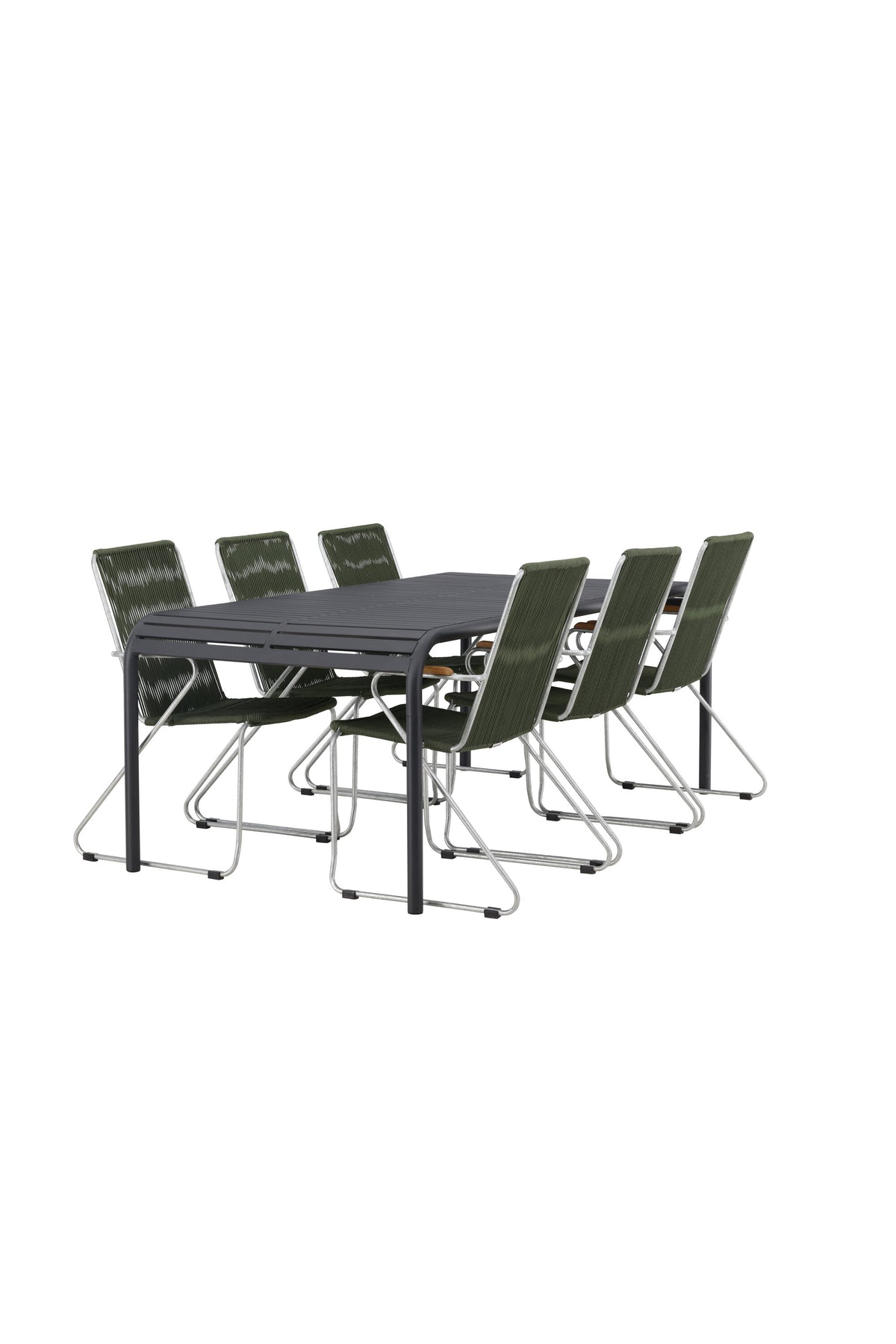 Borneo Matbord med Bois Stolarna – Bord: 75x200x100 Stol: 63x93x60