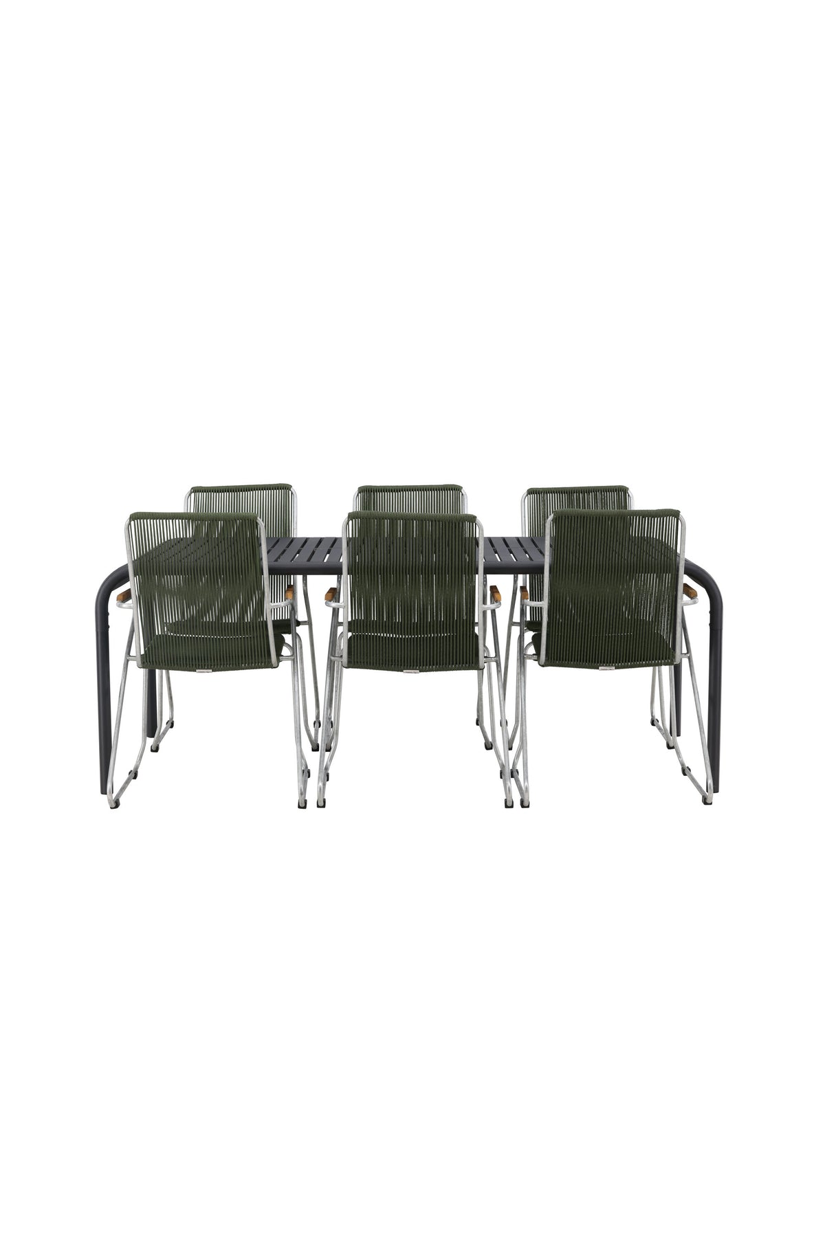 Borneo Matbord med Bois Stolarna – Bord: 75x200x100 Stol: 63x93x60