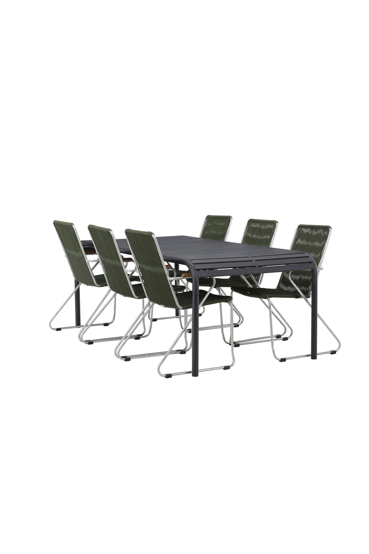 Borneo Matbord med Bois Stolarna – Bord: 75x200x100 Stol: 63x93x60