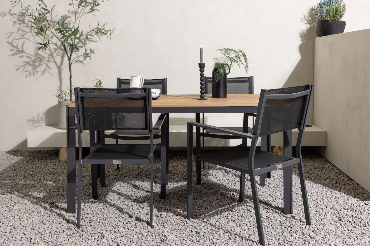 Break Matbord med Copacabana Stolarna – Bord: 74x150x90 Stol: 60,5x88x56,5