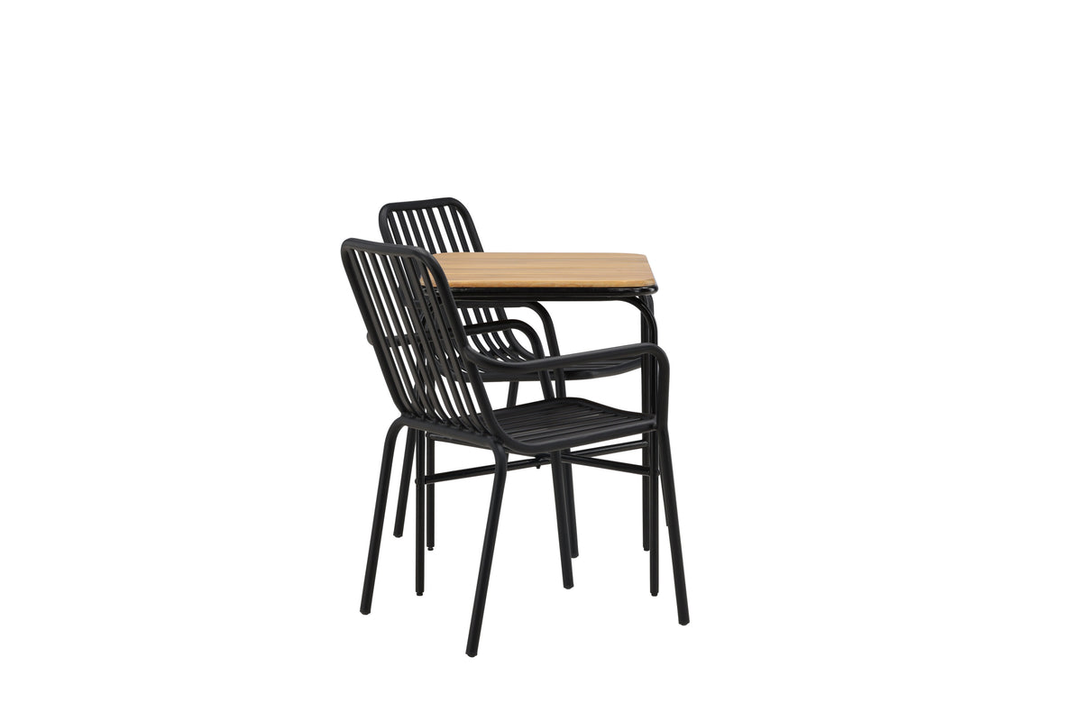 Holmbeck Rektangulär Matgrupp – Bord: 74x70x88 Stol: 64x85x57