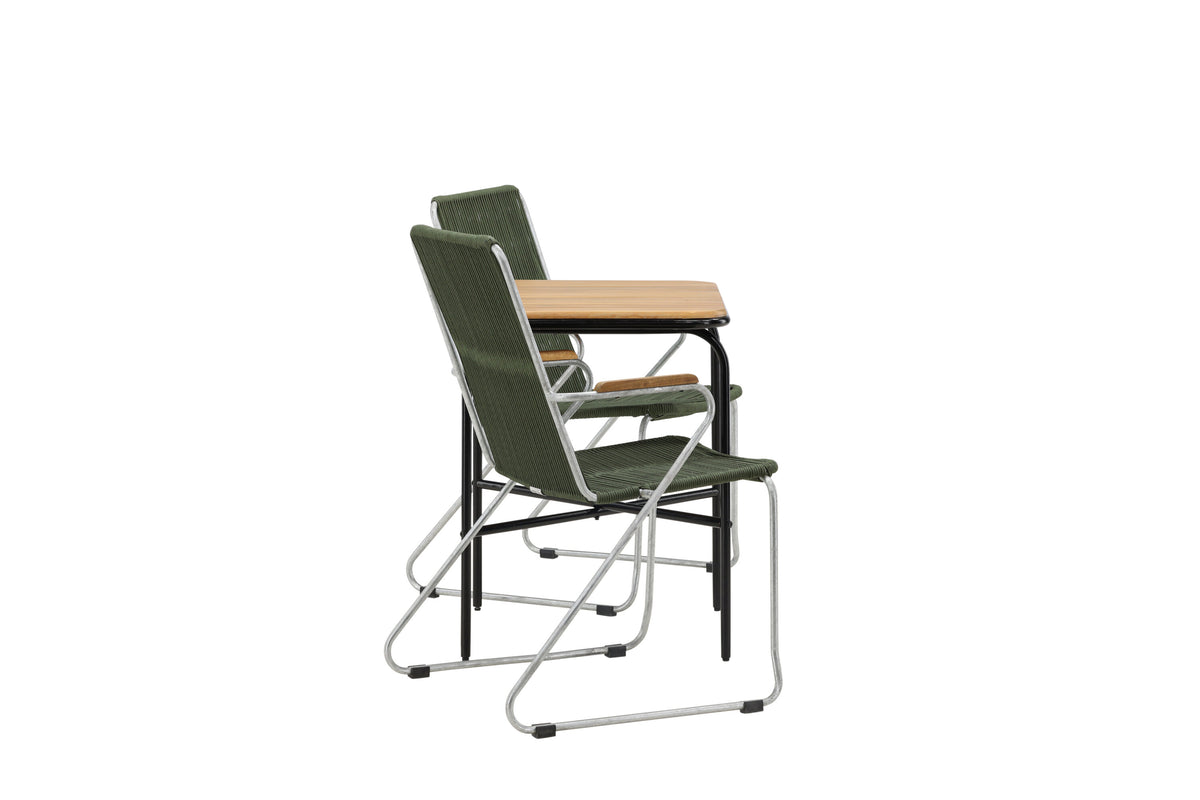 Holmbeck Rektangulär Matgrupp – Bord: 74x70x88 Stol: 63x93x60