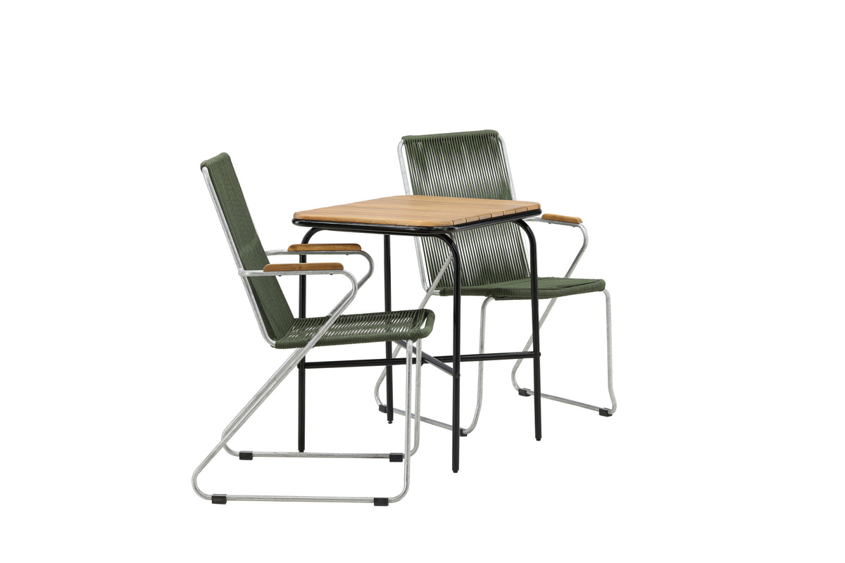 Holmbeck Rektangulär Matgrupp – Bord: 74x70x88 Stol: 63x93x60