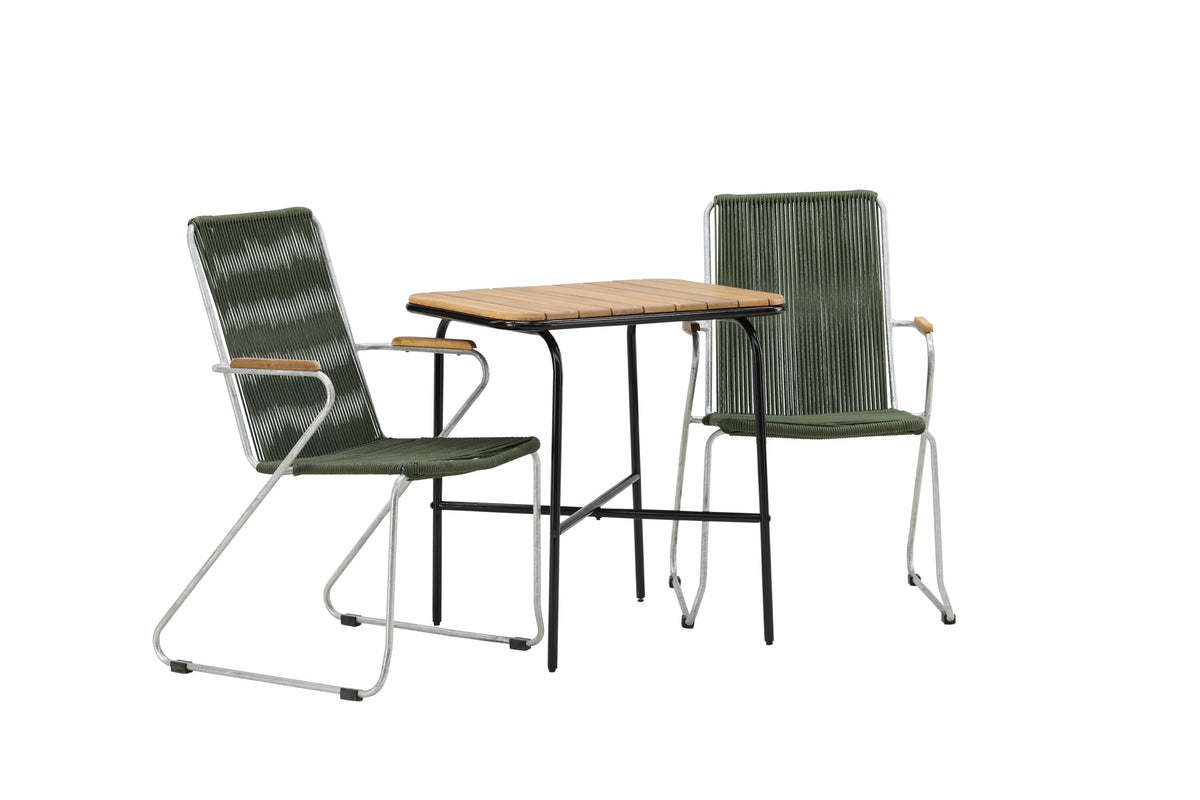 Holmbeck Rektangulär Matgrupp – Bord: 74x70x88 Stol: 63x93x60