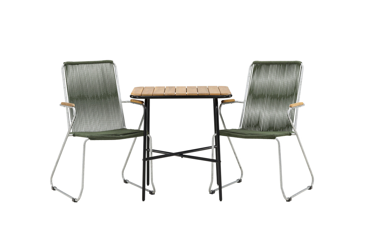 Holmbeck Rektangulär Matgrupp – Bord: 74x70x88 Stol: 63x93x60