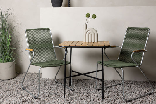 Holmbeck Rektangulär Matgrupp – Bord: 74x70x88 Stol: 63x93x60