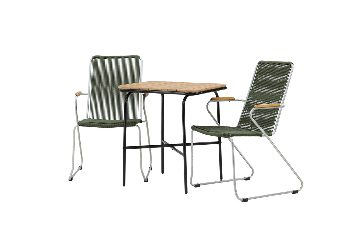 Holmbeck Rektangulär Matgrupp – Bord: 74x70x88 Stol: 63x93x60