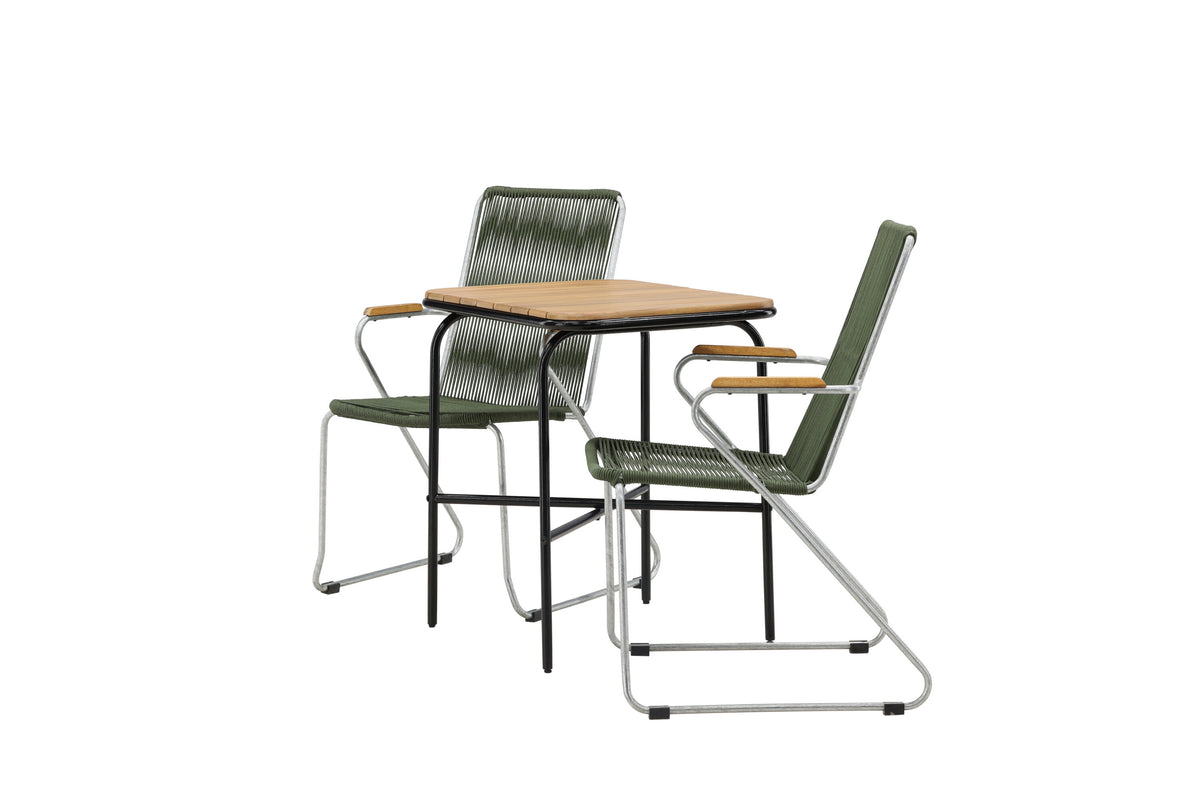 Holmbeck Rektangulär Matgrupp – Bord: 74x70x88 Stol: 63x93x60