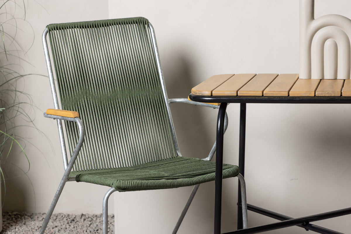 Holmbeck Rektangulär Matgrupp – Bord: 74x70x88 Stol: 63x93x60