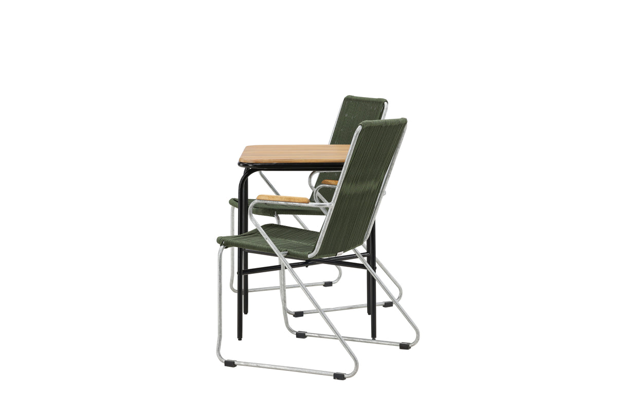 Holmbeck Rektangulär Matgrupp – Bord: 74x70x88 Stol: 63x93x60