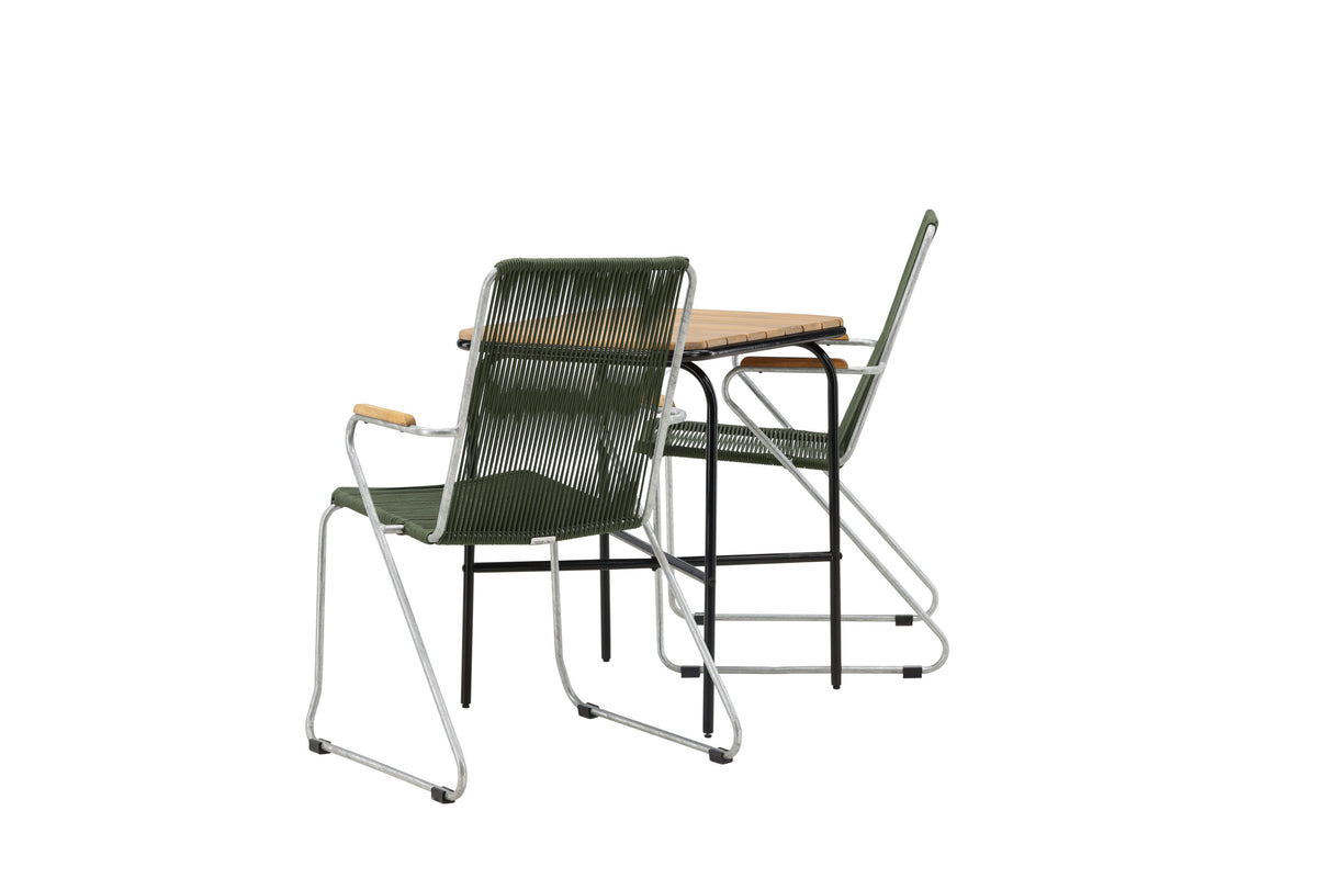 Holmbeck Rektangulär Matgrupp – Bord: 74x70x88 Stol: 63x93x60