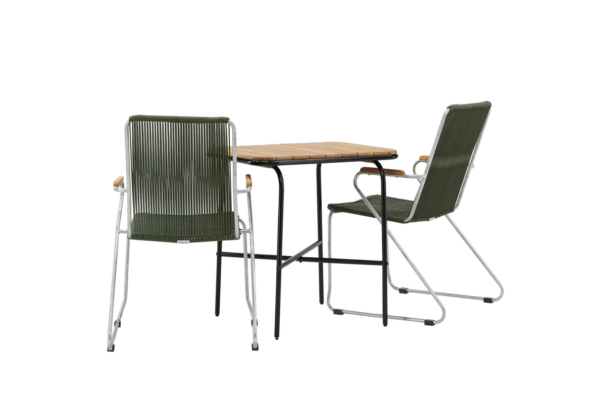 Holmbeck Rektangulär Matgrupp – Bord: 74x70x88 Stol: 63x93x60