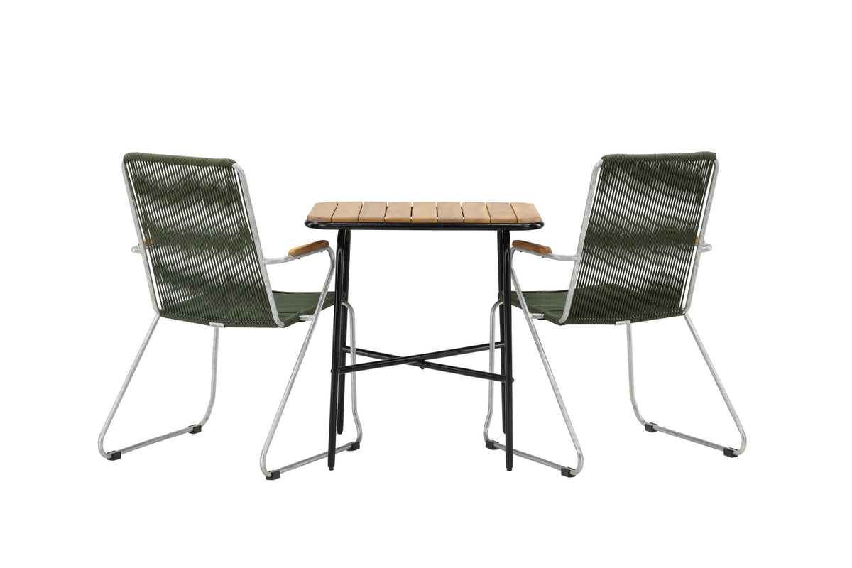 Holmbeck Rektangulär Matgrupp – Bord: 74x70x88 Stol: 63x93x60