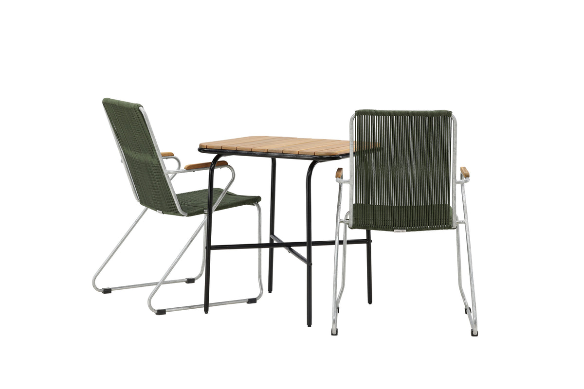 Holmbeck Rektangulär Matgrupp – Bord: 74x70x88 Stol: 63x93x60