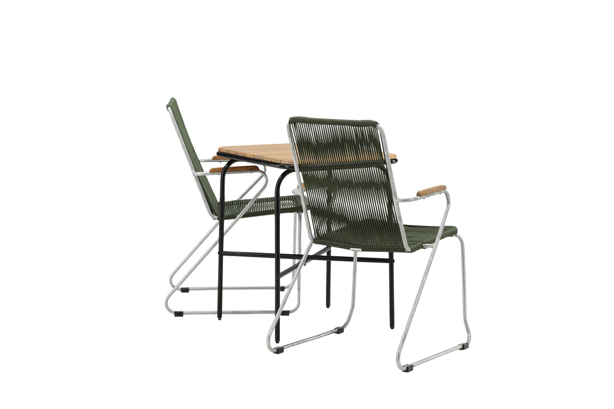 Holmbeck Rektangulär Matgrupp – Bord: 74x70x88 Stol: 63x93x60